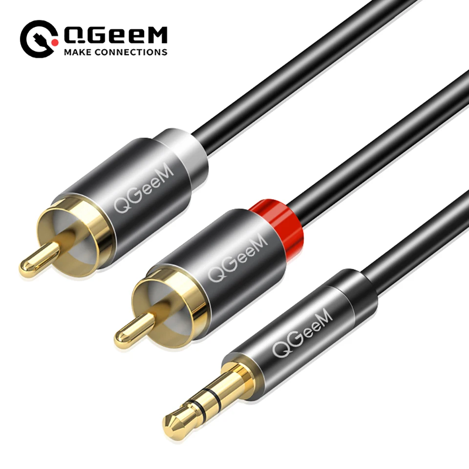 Genius Home Cinema - Kabel QGeeM RCA 2RCA do 3.5mm,