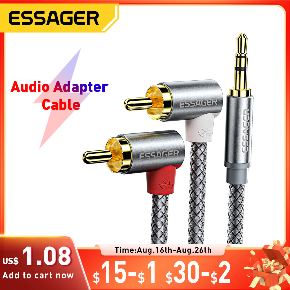 Genius Home Cinema - Essager 90 ° Kątowy kabel audio