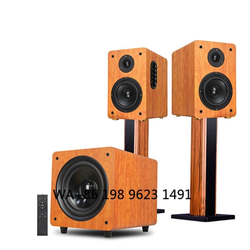 Audio Home Cinema - 8-calowy 150W RMS Drewniany Aktywny Subwoofer