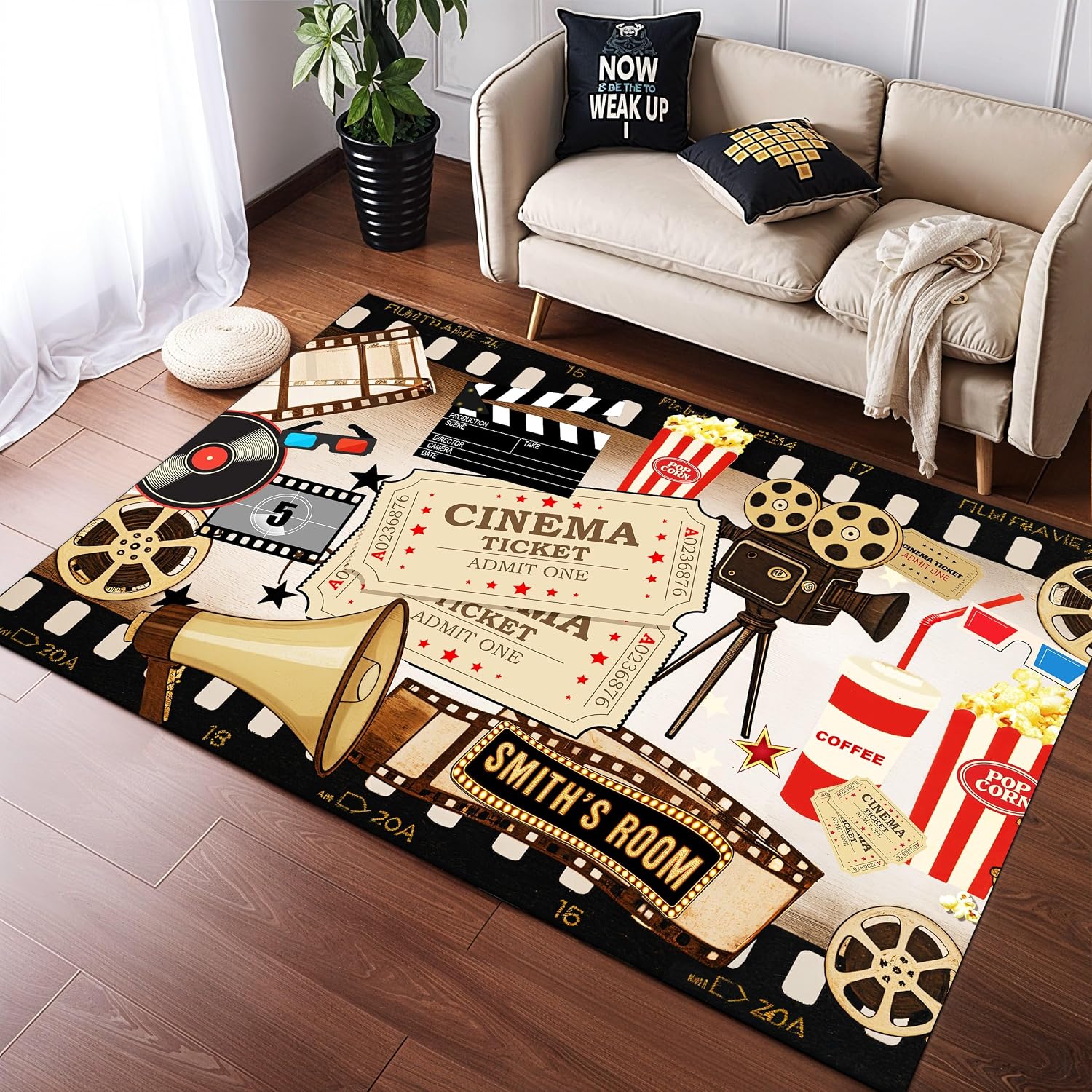 Home Cinema Flooring - Spersonalizowany dywan kinowy z imieniem, miękki