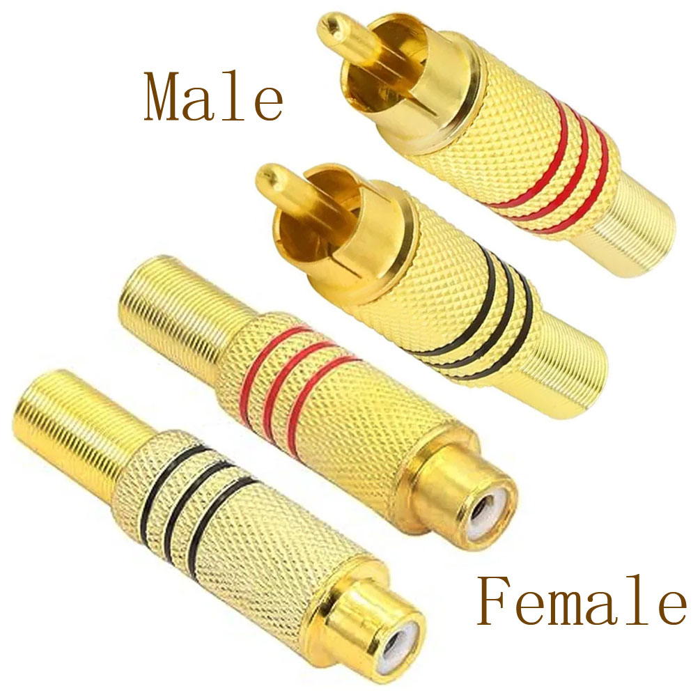 Audio Home Cinema - 4 SZT. Złącze RCA pozłacane, do