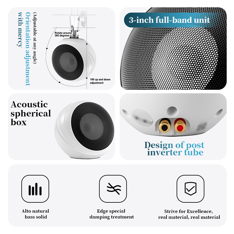 Oupushi montowany na suficie,  – Wall Mount Speaker recenzja i cena