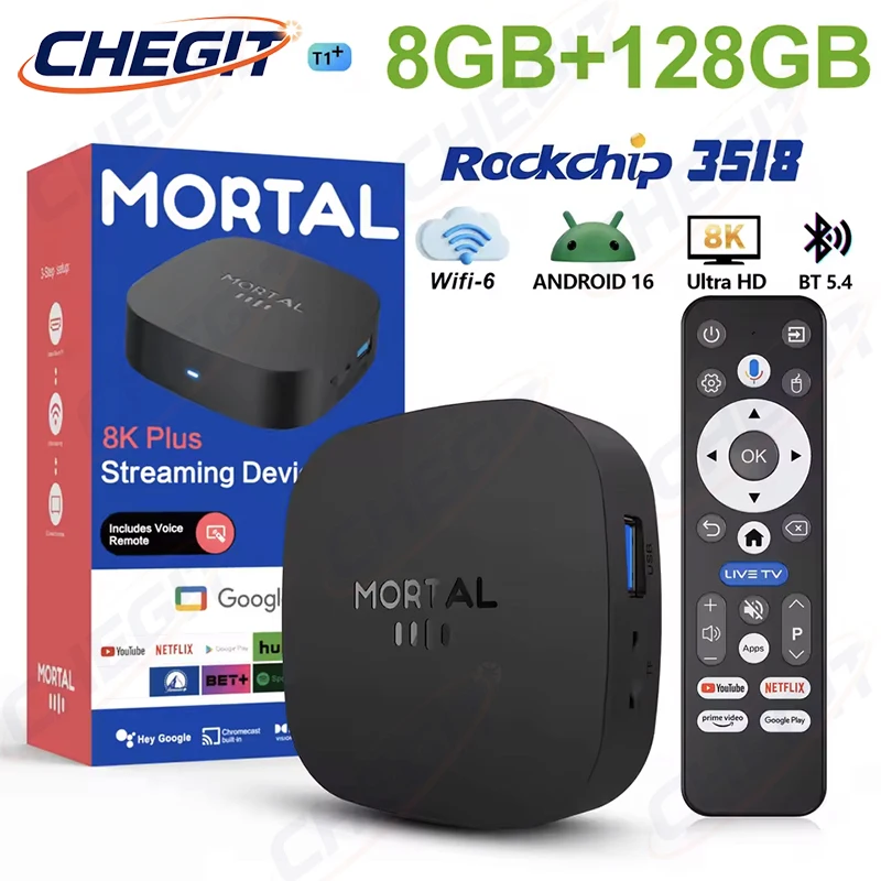 Nowy T1+ 8K HD TV Box 2026, An – Home Cinema Google recenzja i cena