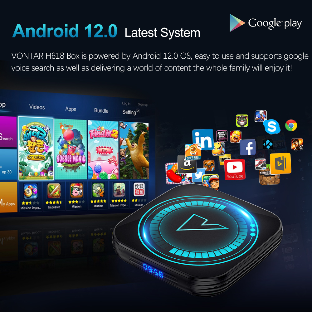 VONTAR H618 Smart TV Box Andro – Home Cinema Google recenzja i cena