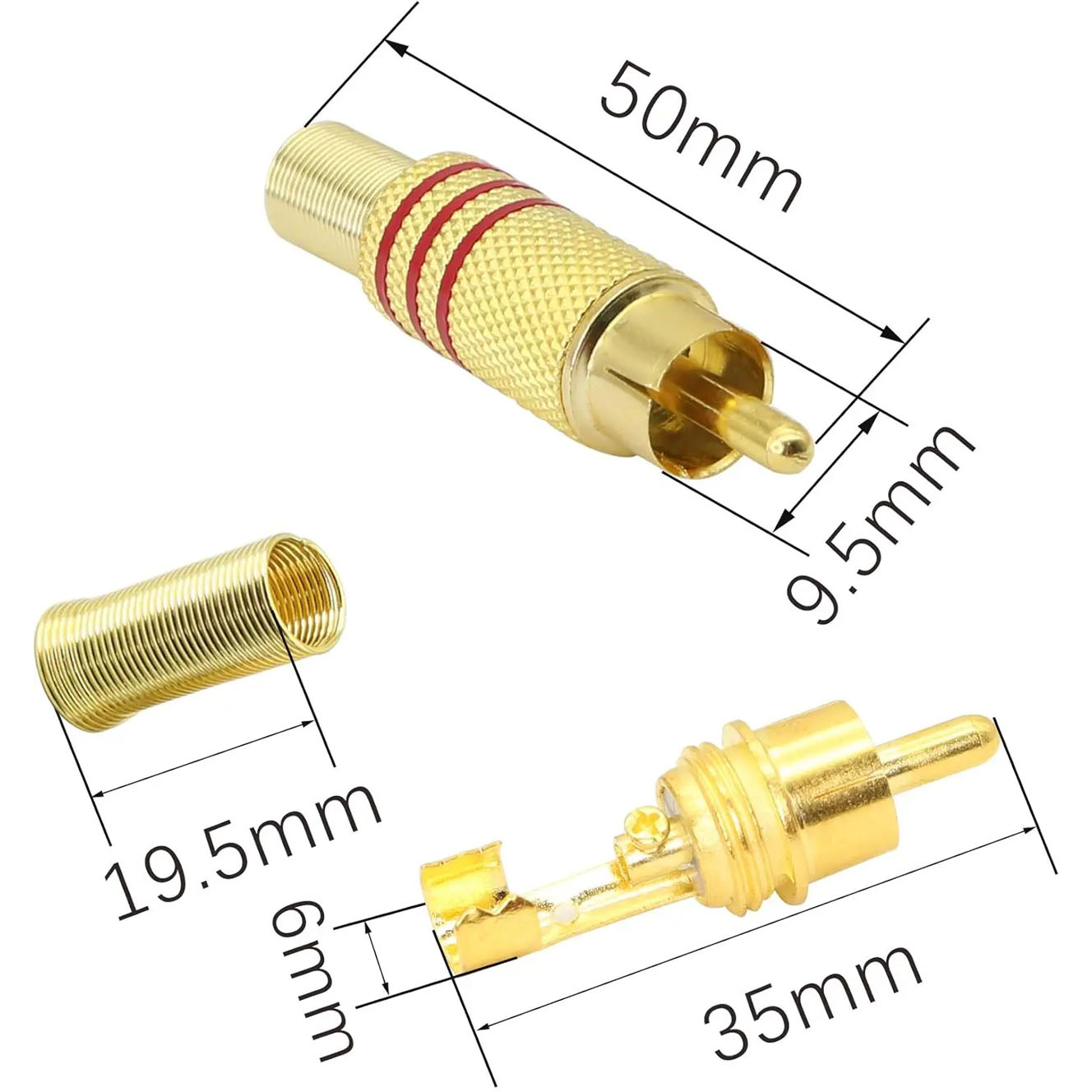 4 SZT. Złącze RCA pozłacane, d – Audio Home Cinema recenzja i cena